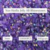 Big Pack 3mm 50000PCS Resin Rhinestone Flatback Round AB Jelly Color Rhinestones for Nail Art, Bottles, Makeup Clothes Shoes Cup DIY Crafts Supplies view 2