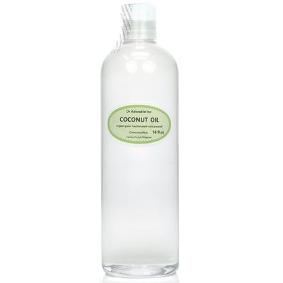 Dr Adorable - 16 oz - Fractionated Coconut Oil - 100% Pure Natural Organic Moisturizing For Face Skin & Hair