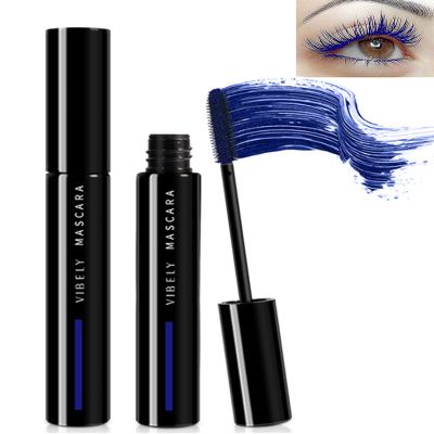 Blue Mascara Waterproof for Eyelashes,Longlasting Curling Bright Blue Liquid Mascara Volume and Length,Cosplay Party Stage Colored rimel de pestaas, Christmas Eye Makeup Gift for Women Girl