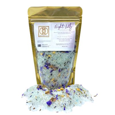 OMM Collection Floral Soaking Bath Salts Bag 14 oz (Night Lily)