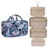 BAGSMART Toiletry Bag Travel Bag with Hanging Hook, Water-resistant Makeup Cosmetic Bag Travel Organizer for Accessories, Shampoo, Full Sized Container, Toiletries (Blue Paisley, Large) view 1