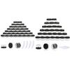 50PCS 3 Gram Sample Containers & 50PCS 5 Gram Sample Containers, Each Set Mini Sample Jars with 4PCS Mini Spatulas, Small Cosmetic Containers with Lids (Black Lid) view 1
