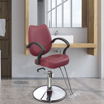Barber Chair, Height Adjustable Heavy Duty Hydraulic Salon Chair with 360 Degrees Rolling Swivel, PU Leather Beauty Style Hair Chair for Men and Women Hair Stylists, Hair Salon Chair