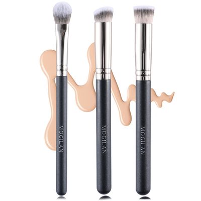 MOGILAN Concealer Brush Set 3PCS-Professional Makeup Brushes for Under Eye Concealer,Color Corrector,Nose Contour,Eyeshadow & Foundation Blending with Liquid Cream Powder Make Up Applicator
