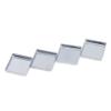 Coshar Pack of 30 Empty Square Metal Pans 26mm Eyeshadow Palette Pans Replacement for Magnets Makeup Palettes (3mm Height) view 4