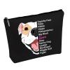 PWHAOO Pit bull Cosmetic Bag Pitbull Owner Cosmetic Bag Proud Puppy Mama Makeup Bag Pit Bull Mom Gift (Squishy Face B) view 1