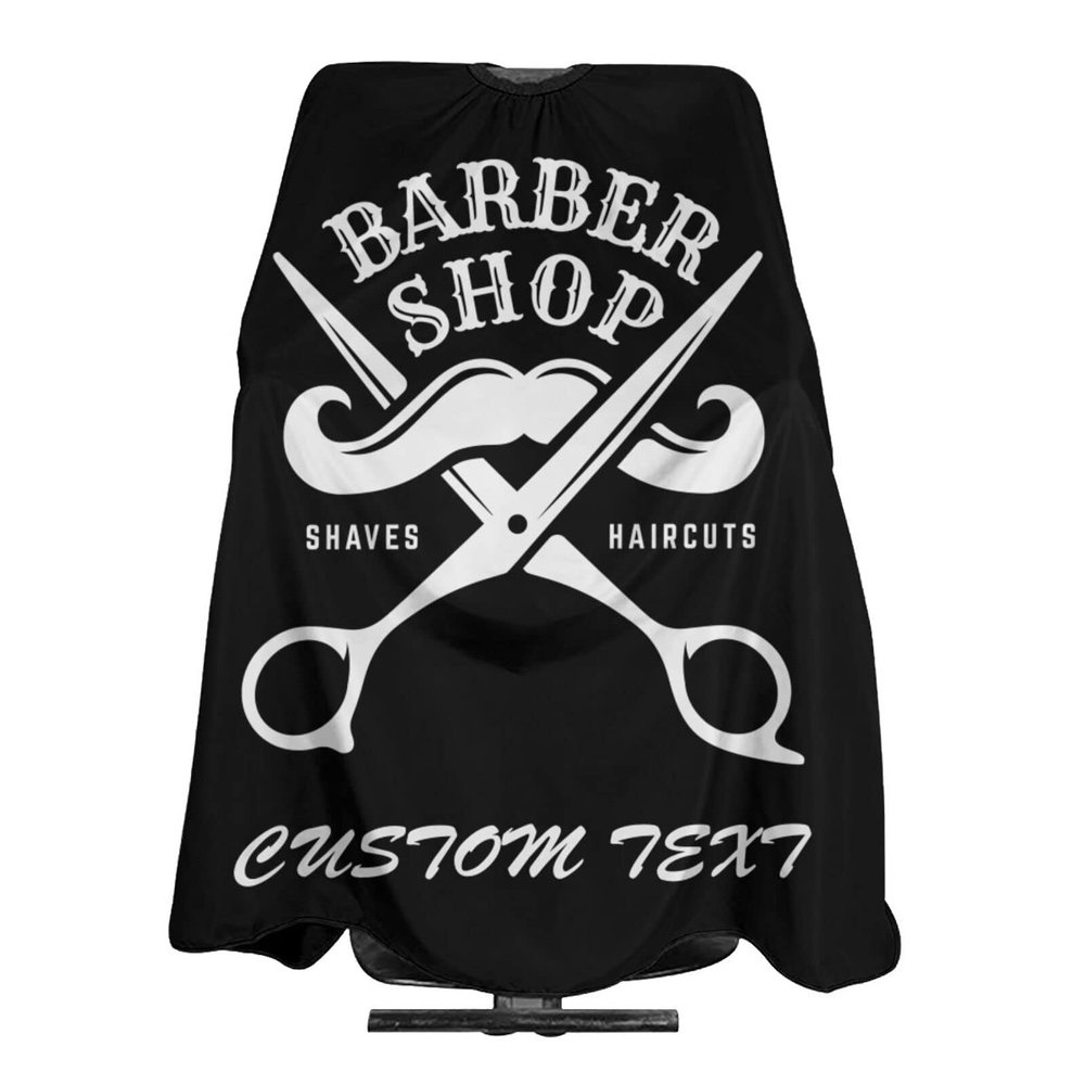 Custom Barber Cape Hairdresser Cape, Add Your Photo Text or Logo Personalized Salon Cape for Men, Customized Hair Cutting Cape for Home Salon Barbershop