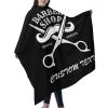 Custom Barber Cape Hairdresser Cape, Add Your Photo Text or Logo Personalized Salon Cape for Men, Customized Hair Cutting Cape for Home Salon Barbershop view 2