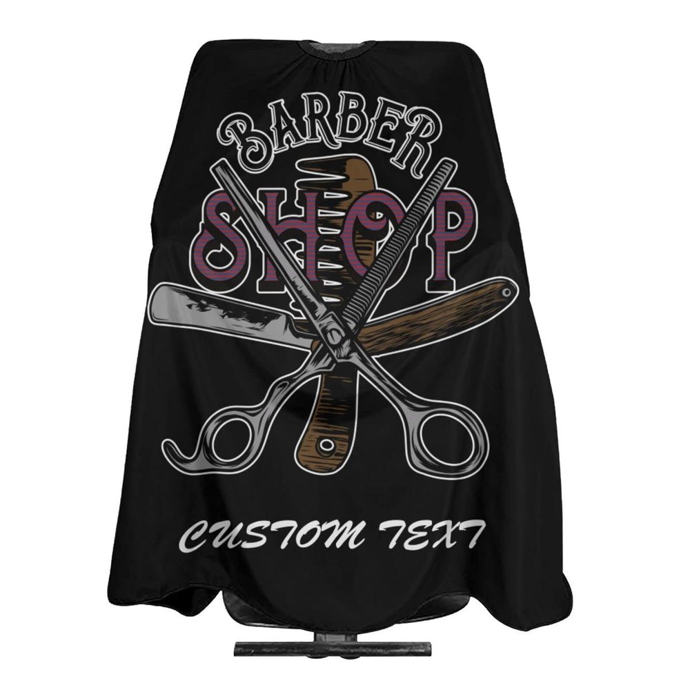 Custom Barber Cape - Add Your Photo, Text or Logo Personalized Salon Cape for Men, Customized Hair Cutting for Home Salon Barbershop