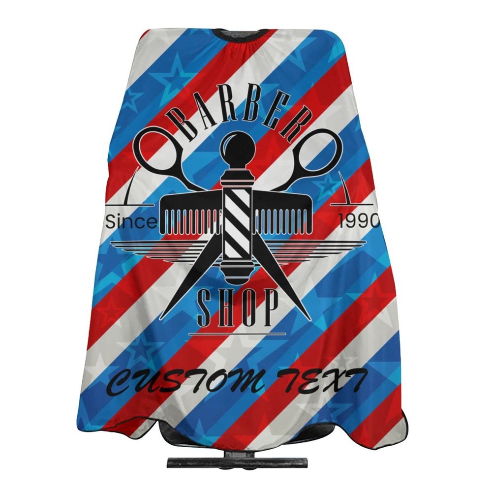 Custom Barber Cape Hairdresser Cape, Add Your Photo Text or Logo Personalized Salon Cape for Men, Customized Hair Cutting Cape for Home Salon Barbershop