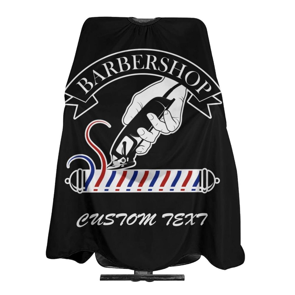 Custom Barber Cape Hairdresser Cape, Add Your Photo Text or Logo Personalized Salon Cape for Men, Customized Hair Cutting Cape for Home Salon Barbershop