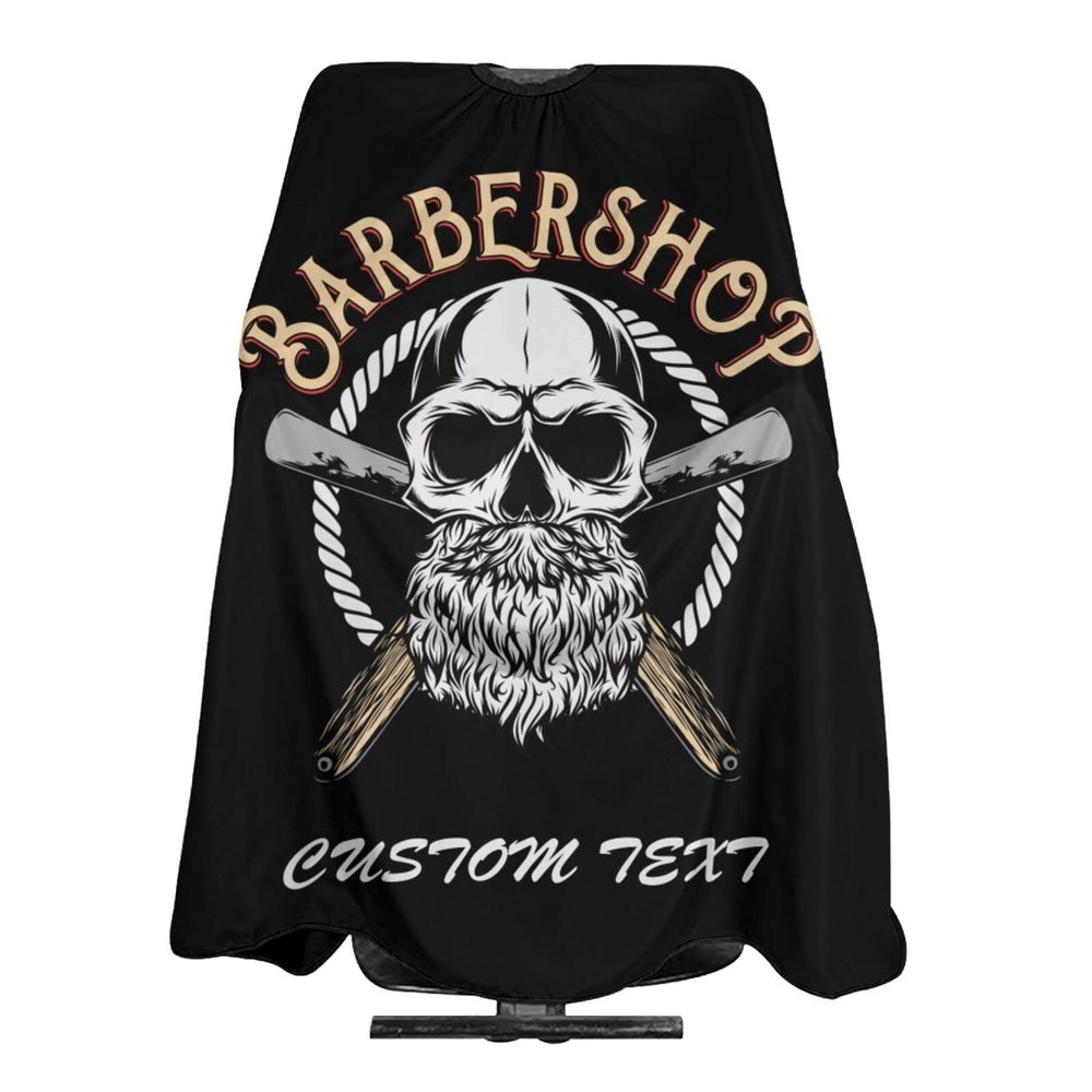 Custom Barber Cap, Add Your Photo Text or Logo Personalized Hairdresser Salon Cape for Men, Customized Hair Cutting for Home Salon Barbershop