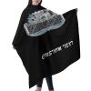 Custom Barber Cape Hairdresser Cape, Add Your Photo Text or Logo Personalized Barber Salon Cape for Men, Customized Hair Cutting Cape for Home Salon Barbershop view 2