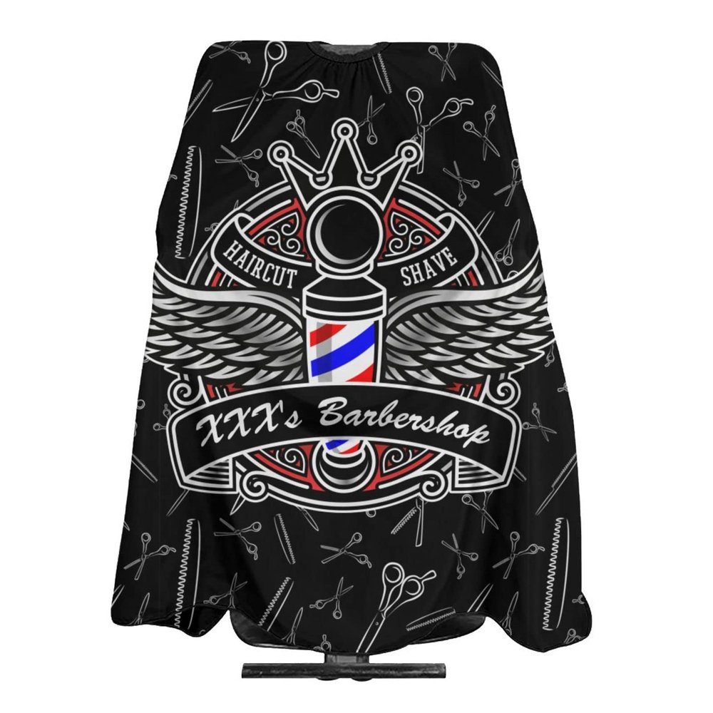Custom Barber Cape - Add Your Photo, Text or Logo Personalized Salon Cape for Men, Customized Hair Cutting for Home Salon Barbershop
