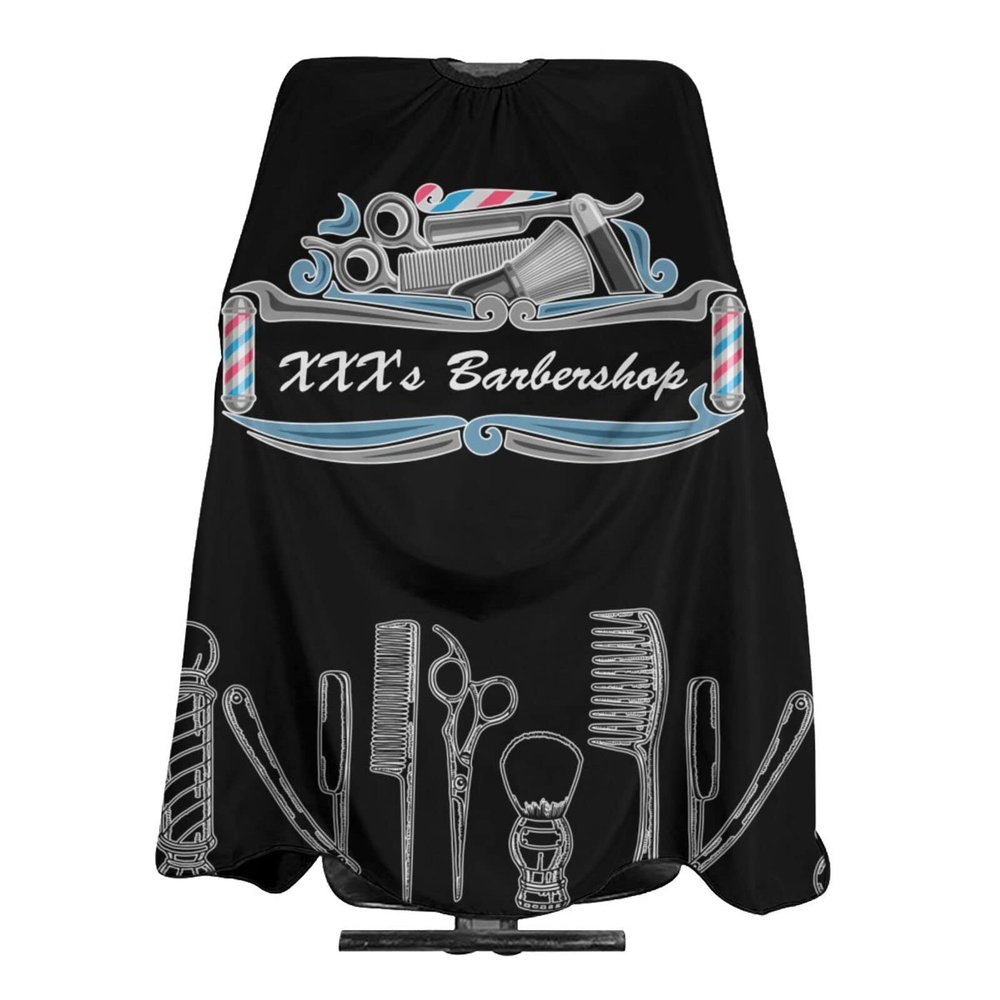 Custom Barber Cape Hairdresser Cape, Add Your Photo Text or Logo Personalized Salon Cape for Men, Customized Hair Cutting Cape for Home Salon Barbershop