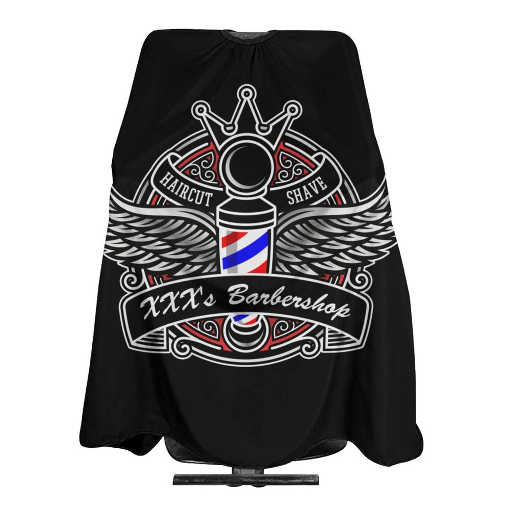 Custom Barber Cape Hairdresser Cape, Add Your Photo Text or Logo Personalized Salon Cape for Men, Customized Hair Cutting Cape for Home Salon Barbershop