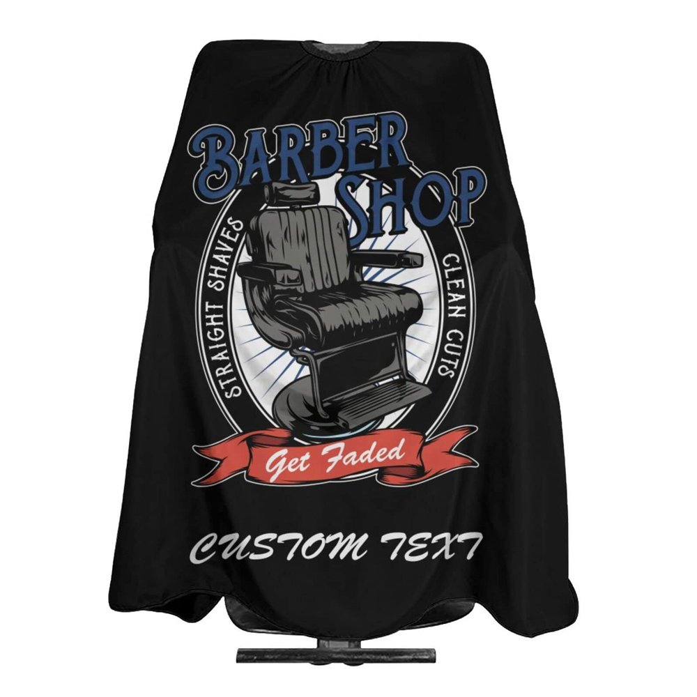 Custom Barber Cape Hairdresser Cape, Add Your Photo Text or Logo Personalized Salon Cape for Men, Customized Hair Cutting Cape for Home Salon Barbershop
