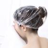 500PCS Disposable Shower Caps, Clear Plastic Elastic Bath Cap Waterproof Bath Hair Cap for Women Spa,Hotel and Hair Salon view 3