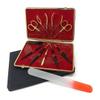 LOYONA 10 Pieces Luxurious Women's Manicure Set Handcrafted in Germany Nail Grooming Kit in 's Lustrous Surface Leather Case view 1