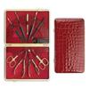 LOYONA 10 Pieces Luxurious Women's Manicure Set Handcrafted in Germany Nail Grooming Kit in 's Lustrous Surface Leather Case view 2