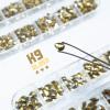 qiipii Old Golden Nail Rhinestones 120 Multi Shapes Flatback Gems K9 Glass Stones Metallic Gold Round Beads Diamonds Jewels Crystals w Pick Pen Charms for Nails Faces Eyes Makeup Crafts Clothes Shoes view 4