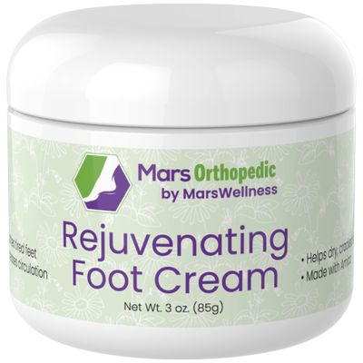 Mars Orthopedic Rejuvenating Foot Cream for Dry Cracked Heels and Feet, Diabetic Foot Lotion - Natural Fast Acting Moisturizing Diabetic Foot Cream For Dry Cracked Feet  Made in the USA  3 Ounces