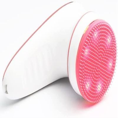 DULASP USB Charging Silicone Cleansing Brush, Multifunctional Waterproof Cleansing Instrument, Facial Cleansing Brush with Multi-Speed Adjustment, for Deep Cleansing (Color : Pink)