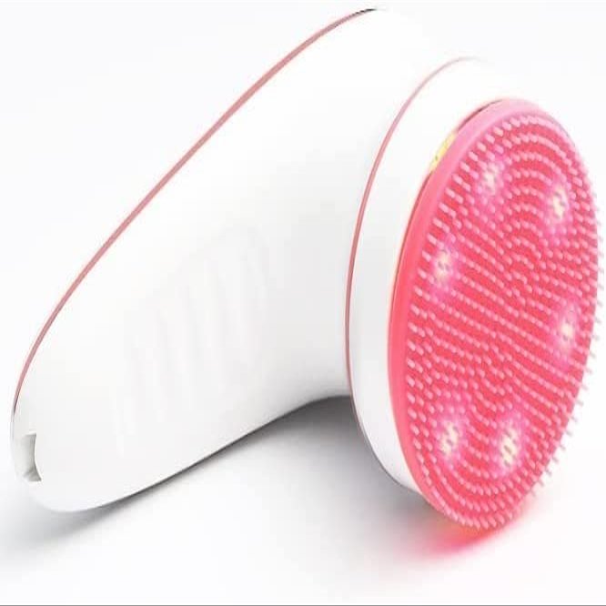 DULASP USB Charging Silicone Cleansing Brush, Multifunctional Waterproof Cleansing Instrument, Facial Cleansing Brush with Multi-Speed Adjustment, for Deep Cleansing (Color : Pink)