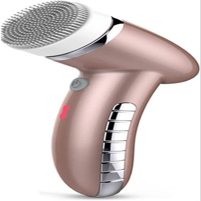 DULASP Electric Facial Cleansing Brush, USB Rechargeable Waterproof Face Brush with 4 Brush Heads, Spin Face Brush Set for Gentle Exfoliation and Deep Scrubbing (Color : White)
