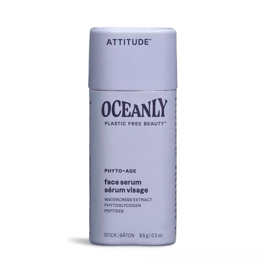 ATTITUDE Oceanly Face Serum Stick, EWG Verified, Plastic-free, Plant and Mineral-Based Ingredients, Vegan and Cruelty-free Beauty Products, PHYTO AGE, Unscented, 0.3 Ounce