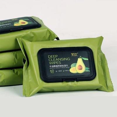 Generic Avocado Extract Makeup Remover Wipes, 60 Count, Non-Woven, All Skin Types