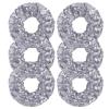 OTYOU 6 Pack Sequins Hair Scrunchies Rich Tones Scrunchy Metallic Bobbles Elastic Hair Bands Ties Glitter Ponytail Bun Holders Hair Accessories for Women Girls (Silver) view 1