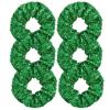 OTYOU 6 Pack Sequins Hair Scrunchies Rich Tones Scrunchy Metallic Bobbles Elastic Hair Bands Ties Glitter Ponytail Bun Holders Hair Accessories for Women Girls (Green) view 1
