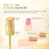 Nail Drill Bit Set, Corfulra 3pcs Safety Bits for Nail Drill, Tungsten Carbide Nail Drill Bits, Smooth Round Top Large Barrel Bits, Nail Supplies for Nail Tech to Remove Acrylic Nails (XF & M & XC) view 2