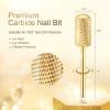 Nail Drill Bit Set, Corfulra 3pcs Safety Bits for Nail Drill, Tungsten Carbide Nail Drill Bits, Smooth Round Top Large Barrel Bits, Nail Supplies for Nail Tech to Remove Acrylic Nails (XF & M & XC) view 3
