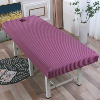 ZYFAB Massage Table Sheet, Massage Couch Fitted Sheets for Beauty Salon Spa Forepart Hole Elastic All-Round Wrap Massage Bed Cover,Red,185x70cm