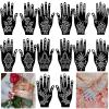 QSTOHENA 14 Sheets Henna Tattoo Stencils Kit for Hand Body Art, Indian Arabian Temporary Tattoo Template Mehndi Stencil Stickers view 1