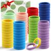 100 Pcs Thick Seamless Hair Ties, Ponytail Holders Hair Accessories No Damage for Thick Hair Christmas Gift(Rainbow Colors) view 1