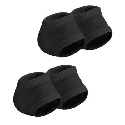 Moisturizing Heel Socks, 2 Pairs Soft Gel Lined Heel Socks for Dry Rough Cracked Feet, Gel Heel Repair Socks Overnight Moisturizing Spa Socks for Softening and Repairing Chapped Feet Skin Care (black)