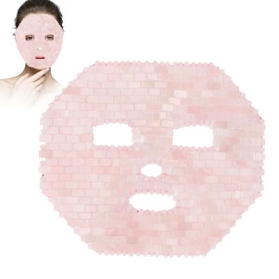 Face Eye Mask Jadestone Cover Face Massage Jadestone Sleeping Cover for Spa Dark Circles (Rose Quartz)