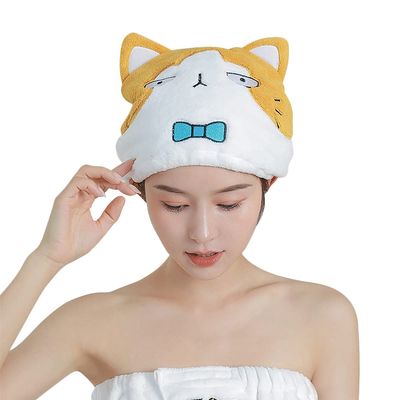 Ibluelover Cartoon Hair Drying Towel Cap Absorbent Head Wrap Soft Bath Shower Cap Hair Towel Hat Microfiber Dry Hair Cap Hair Turbans for Women Kids