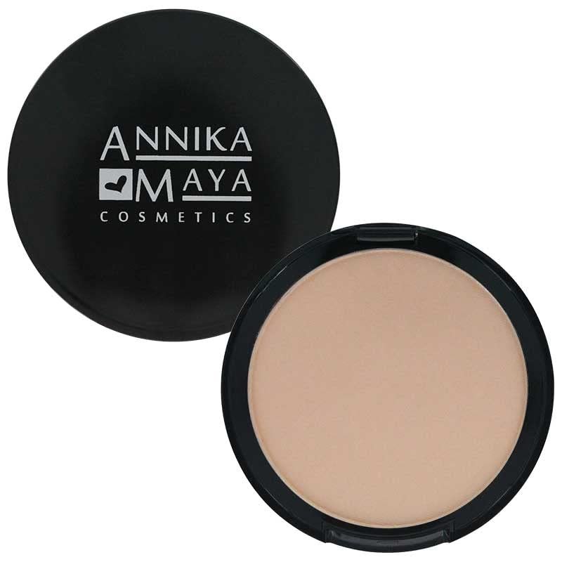 Annika Maya Mineral Powder Foundation, Buildable Coverage, Hypoallergenic, Made in the USA (Sunlit)