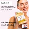 Jelly Face Mask for Facials - 24K Gold + Rose + Hyaluronic Acid (Pack of 3) - Hydrating Brightening & Nourishing - Free Jade Roller & Spatula - Professional Hydrojelly Masks - For Vajacial - 69 Oz Jar view 2