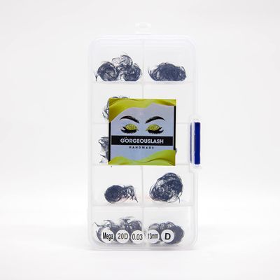 20D, 25D Mega Lashes. 500 Premade Volume Lash Fans. Eyelash Extensions. Handmade! (20D - D Curl - 0.03, 13mm)