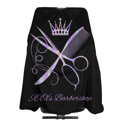 MLIANCEN Custom Barber Cape Add Your Text or Logo Personalized Hairdresser Salon Cape for Men, Customized Hair Cutting for Home Salon Barbershop