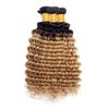 Ombre 1B27 Deep Wave Bundles Black To Honey Blonde Human Hair Bundles Grade 8A Brazilian Remy Hair Weaves Extensions For Women 26 28 30 Inch view 2