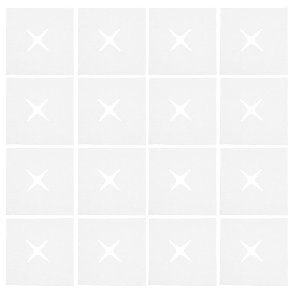 Healifty 100pcs Disposable Massage Headrest Pads Soft Safety Face Pillow Covers for Beauty Salons and Home Use Comfortable X-Shaped Hole Design White Thickened Material