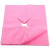 Healifty 100pcs Disposable Headrest Massage Covers Soft Non-Woven Facial Pillow for Spas Salons and Safe and Gentle for Skin Pink Color view 1