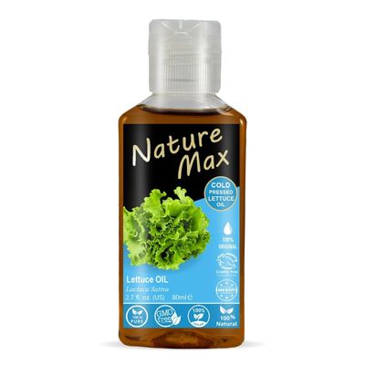 Nature Max Lettuce Oil Natural Undiluted Pure for Hair & Skin Care Cold Pressed Premium (1 Pack = 2.7 oz / 80 ml)  