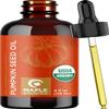 Maple Holistics Pumpkin Seed Oil Organic Certified - 100% Pure Organic Pumpkin Seed Oil for Hair and Anti Aging Face Oil - USDA Organic for Dry Hair and Volume - Virgin Cold Pressed & Unrefined (4oz) view 1